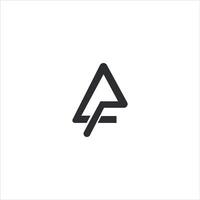 Initial letter af or fa logo design template vector