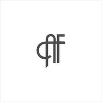 Initial letter af or fa logo design template vector