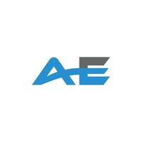 inicial letra ae o ea logo diseño modelo vector