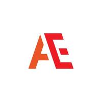 Initial letter ae or ea logo design template vector