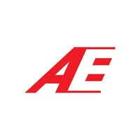 Initial letter ae or ea logo design template vector