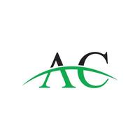 Initial letter ac or ca logo vector design template