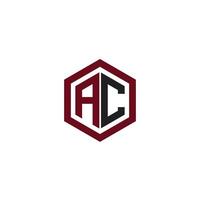 Initial letter ac or ca logo vector design template