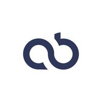 Initial letter ab or ba logo design template vector