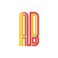 Initial letter ab or ba logo design template vector