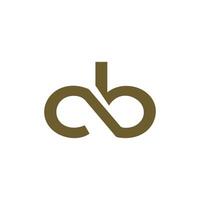 Initial letter ab or ba logo design template vector