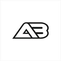 Initial letter ab or ba logo design template vector