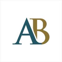 Initial letter ab or ba logo design template vector