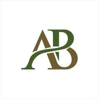 Initial letter ab or ba logo design template vector