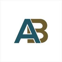 Initial letter ab or ba logo design template vector