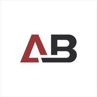 Initial letter ab or ba logo design template vector