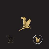 Pets care logo vector template