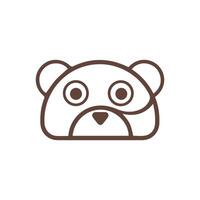 oso logo vector diseño modelo