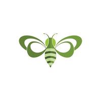 miel abeja logo insecto diseño modelo vector