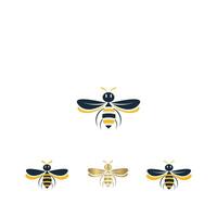 Honey bee logo insect design template vector