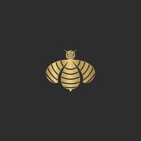 Honey bee logo insect design template vector