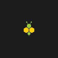 Honey bee logo insect design template vector