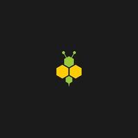 Honey bee logo insect design template vector