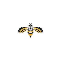 Honey bee logo insect design template vector