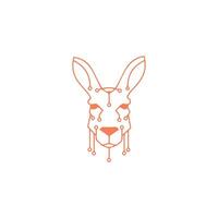 kangaroo logo design template vector