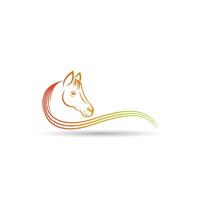 animal caballo logo vector diseño modelo