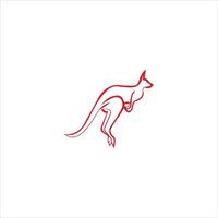 kangaroo logo design template vector