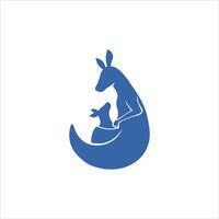 kangaroo logo design template vector