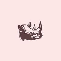 Animal Rhino logo design template vector