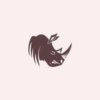 Animal Rhino logo design template vector