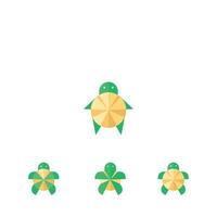 Turtle design logo vector. Turtle animal vector