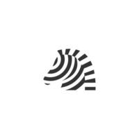 Zebra Logo Design Inspiration. Zebra logo on white background vector