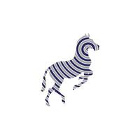 Zebra Logo Design Inspiration. Zebra logo on white background vector