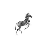 Zebra Logo Design Inspiration. Zebra logo on white background vector