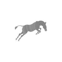 Zebra Logo Design Inspiration. Zebra logo on white background vector