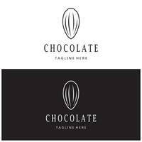 cacao logotipo,cacao frijol, cacao árbol,cacao ramas y hojas,chocolate mezcla en blanco fondo, vintage, moderno, simple, minimalista icono ilustración modelo diseño vector