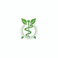 logo de medicina natural vector