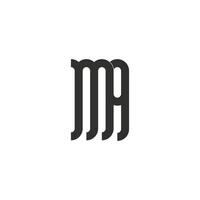 Alphabet letters Initials Monogram logo AM, MA, A and M vector