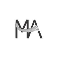 Alphabet letters Initials Monogram logo AM, MA, A and M vector