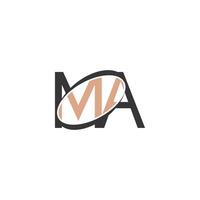 AM, MA, A AND M Abstract initial monogram letter alphabet logo design vector