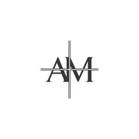 AM, MA, A AND M Abstract initial monogram letter alphabet logo design vector