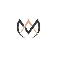 AM, MA, A AND M Abstract initial monogram letter alphabet logo design vector