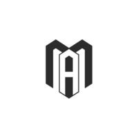 AM, MA, A AND M Abstract initial monogram letter alphabet logo design vector