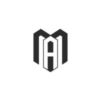 AM, MA, A AND M Abstract initial monogram letter alphabet logo design vector