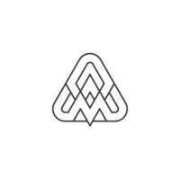 AM, MA, A AND M Abstract initial monogram letter alphabet logo design vector