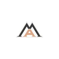 AM, MA, A AND M Abstract initial monogram letter alphabet logo design vector