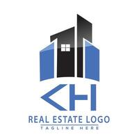 kh real inmuebles logo diseño casa logo valores vector. vector