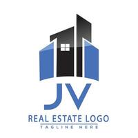 jv real inmuebles logo diseño casa logo valores vector. vector