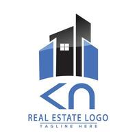 kn real inmuebles logo diseño casa logo valores vector. vector