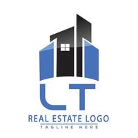 LT Real Estate Logo Design House Logo Stock Vector. vector