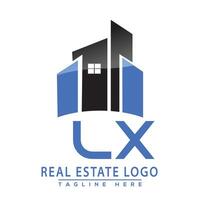 lx real inmuebles logo diseño casa logo valores vector. vector